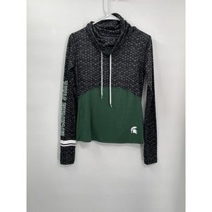 Colosseum Michigan State Women's Sz ‎ Small Cowl Neck Athletic Top Long Sleeve